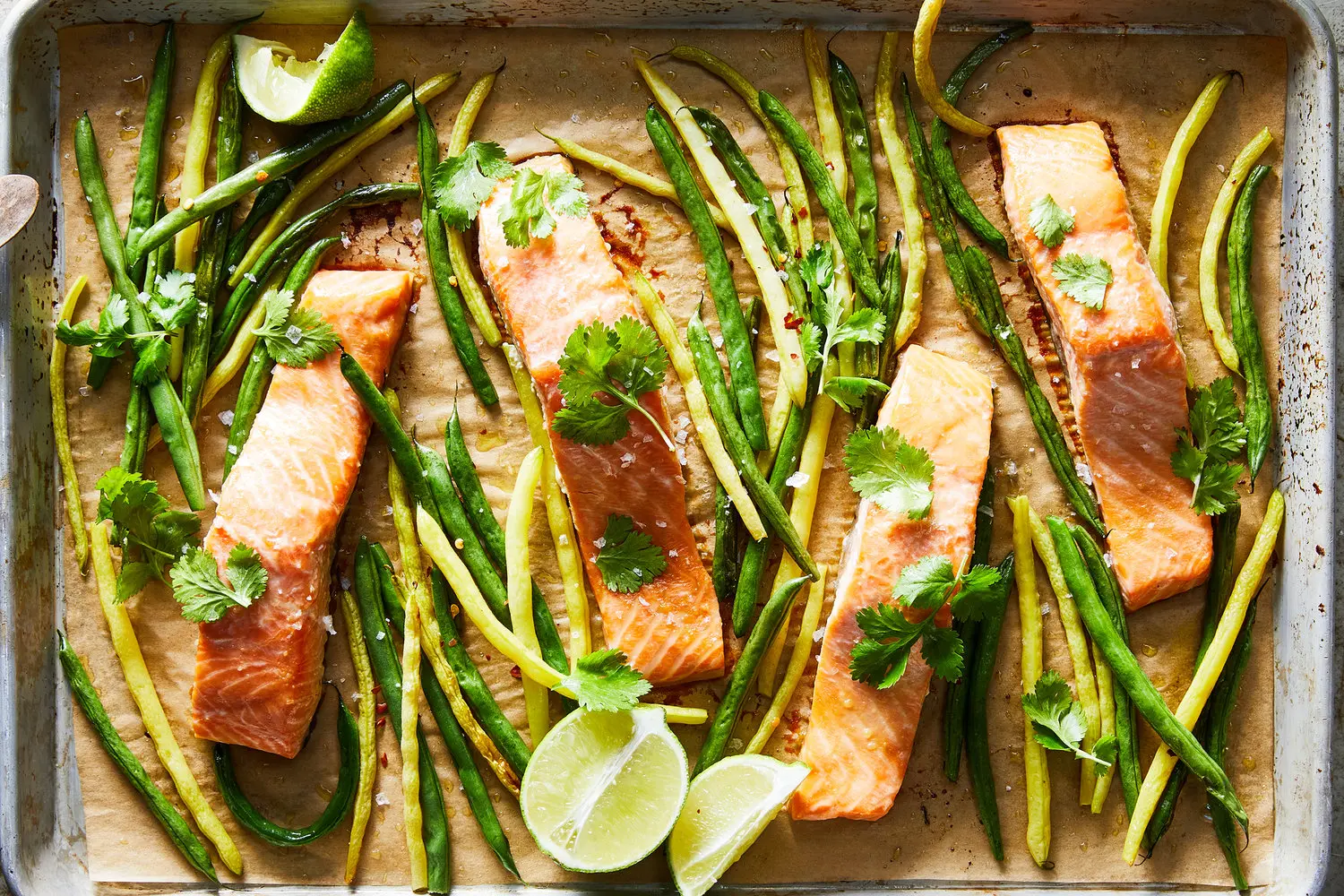 Salmon and green beans